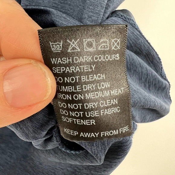 Alblanc AthleticT-Shirt Men's Sz Large Navy Blue Crew Neck Short Sleeve AB7108 - Picture 6 of 7